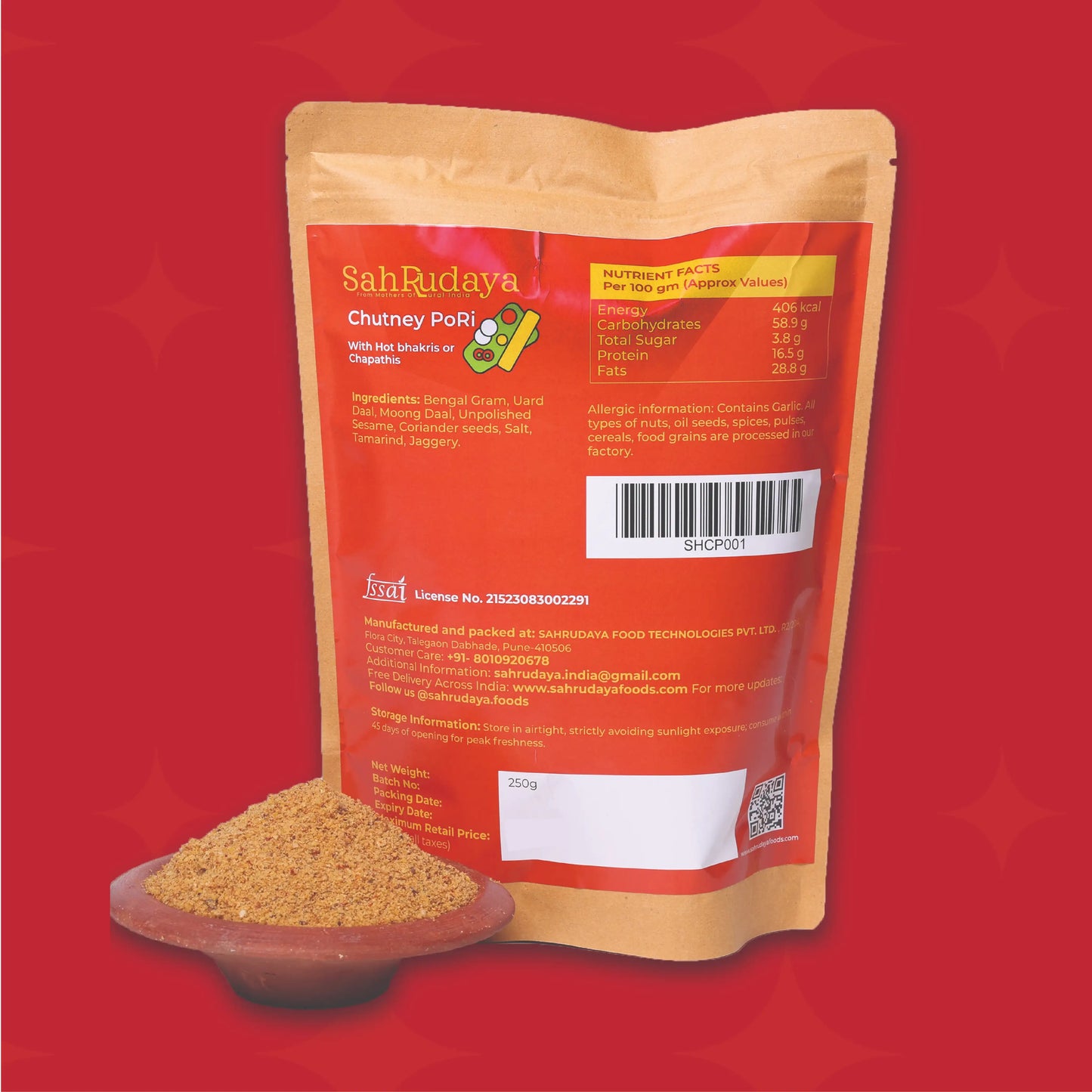 Chutney Pori (Tangy Lentil Chutney Mix)