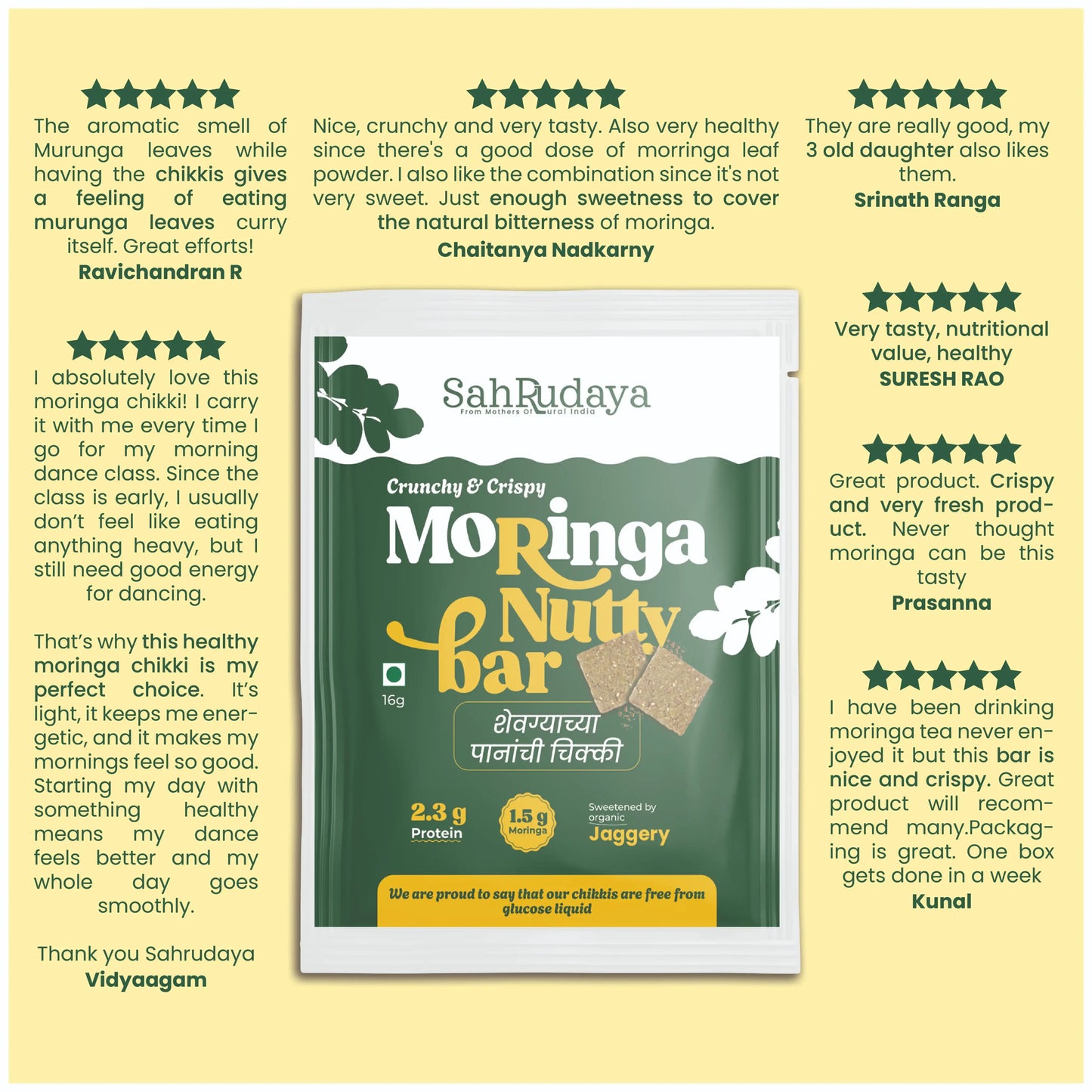 Moringa Nutty Bar (Drumstick Leaves Chikki)