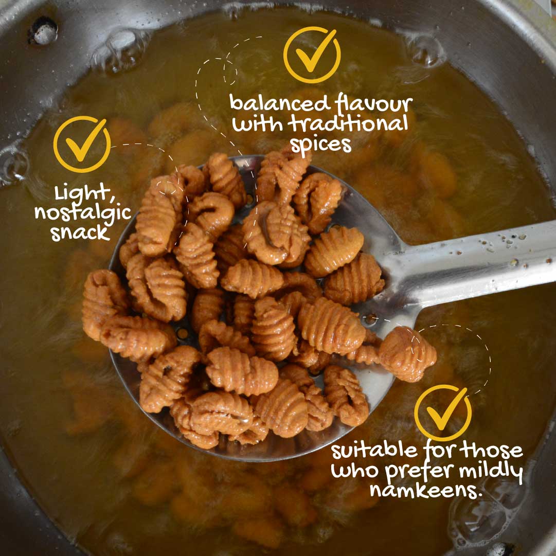 Karam Gavvalu (Spiced Whole wheat Shells)