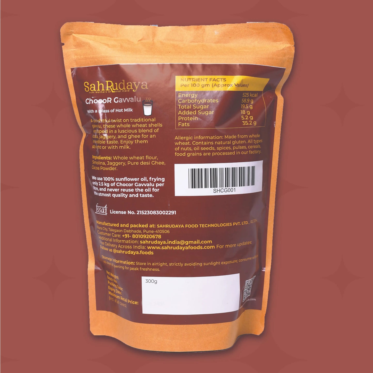 Chocor Gavvalu (Chocolate Wheat Snack)