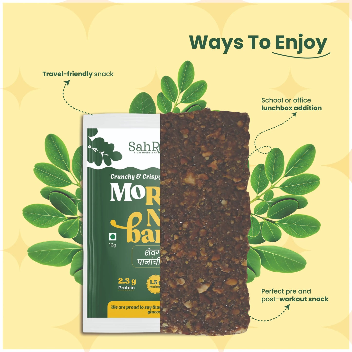 Moringa Nutty Bar (Drumstick Leaves Chikki)